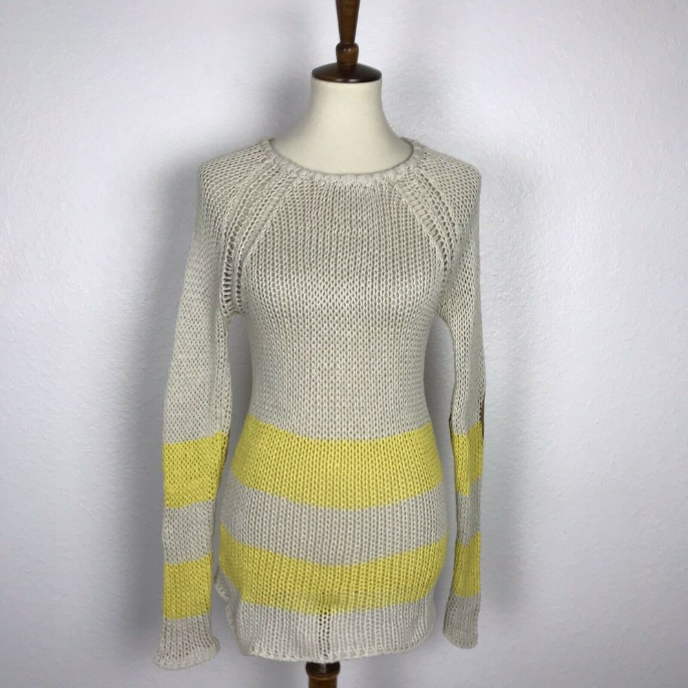 PJK Patterson J. Kincaid Sweater Striped Vacay Beachy Coastal Indie Fisherman